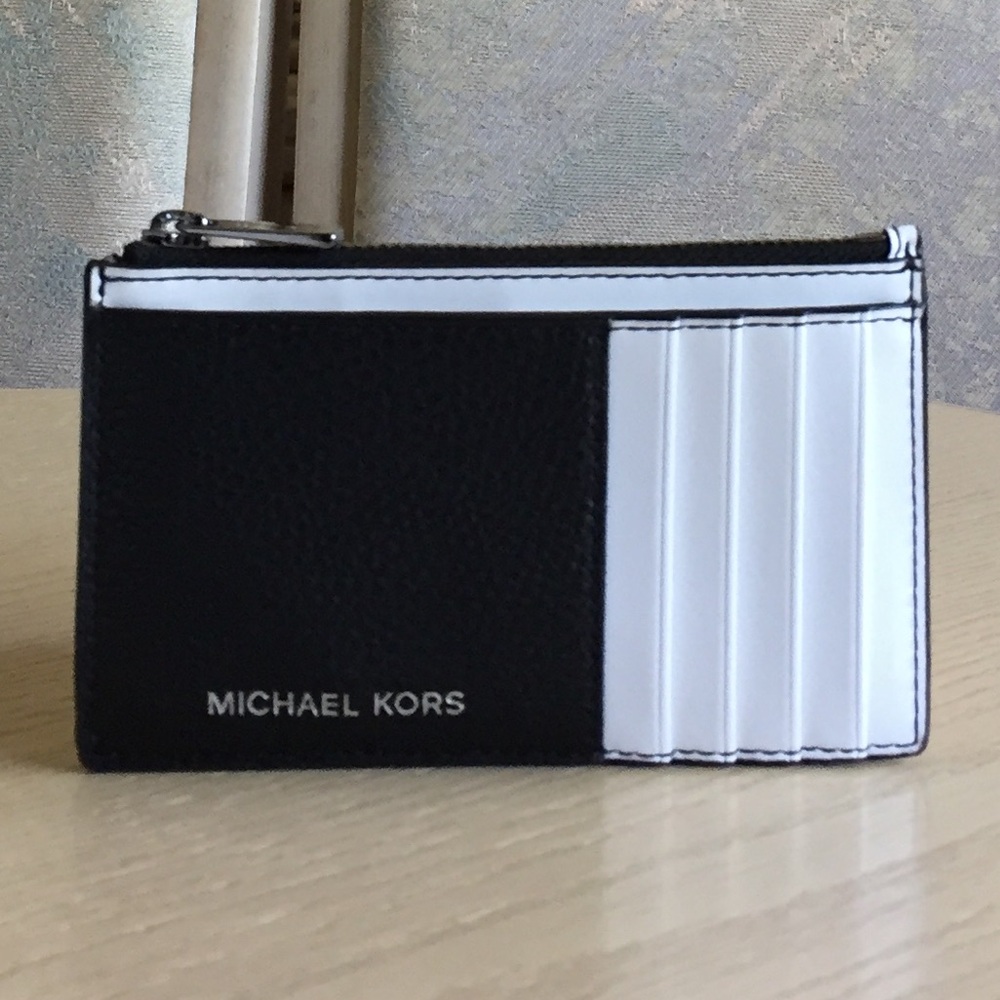 Michael Kors Cooper Black Slim Wallet Card Holder